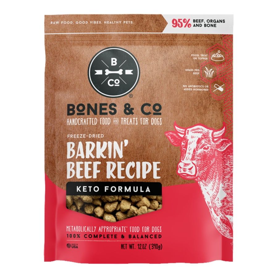 Bones &amp; Co Dog Freeze Dried Beef Bites, Size: 12oz