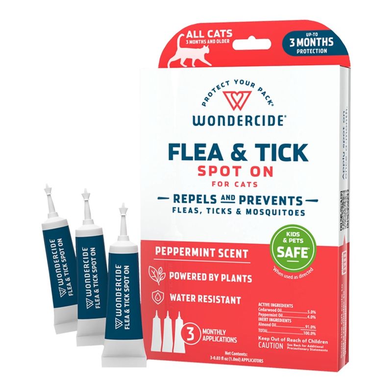 Wondercide Cat Flea &amp; Tick Peppermint Spot On 3 Pack
