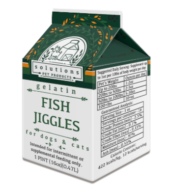 Solutions Frozen Raw Goat Milk Fish Jiggles, Size: 16oz