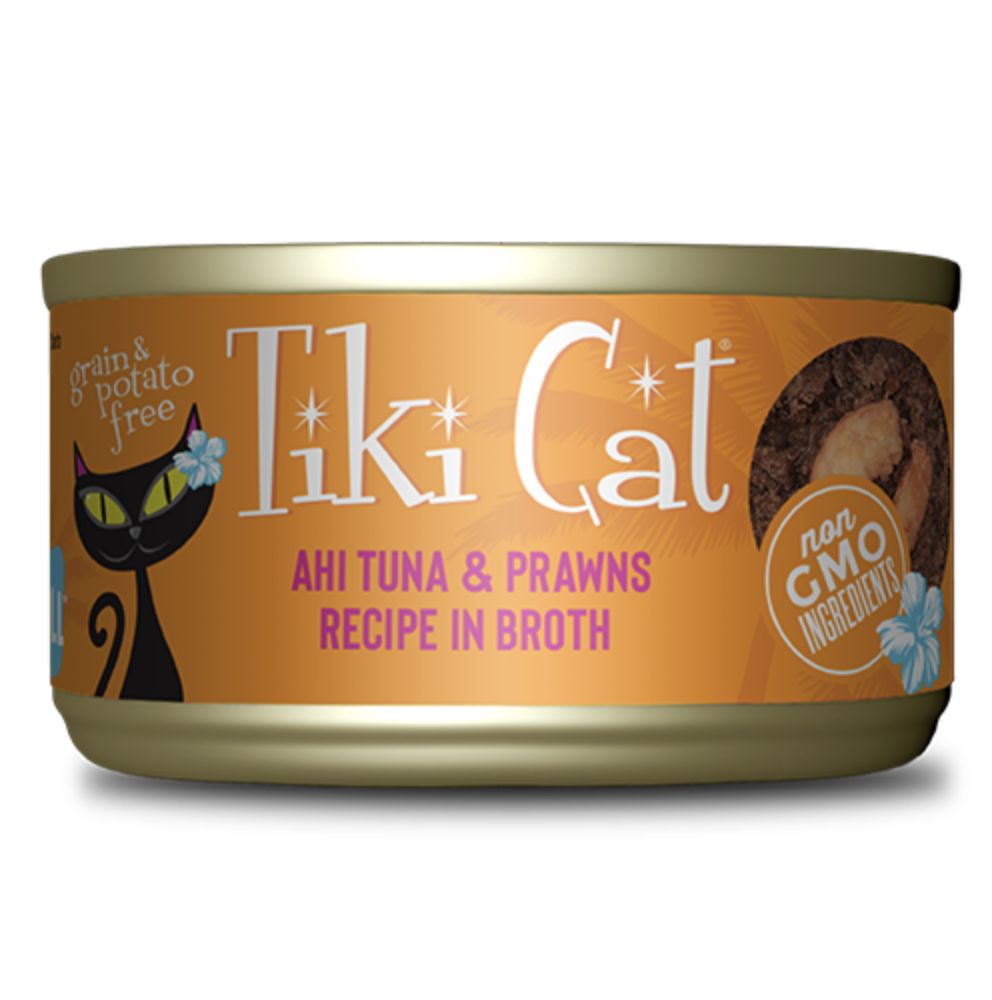 Tiki Cat Manana Grill Ahi Tuna &amp; Prawns in Broth 2.8oz