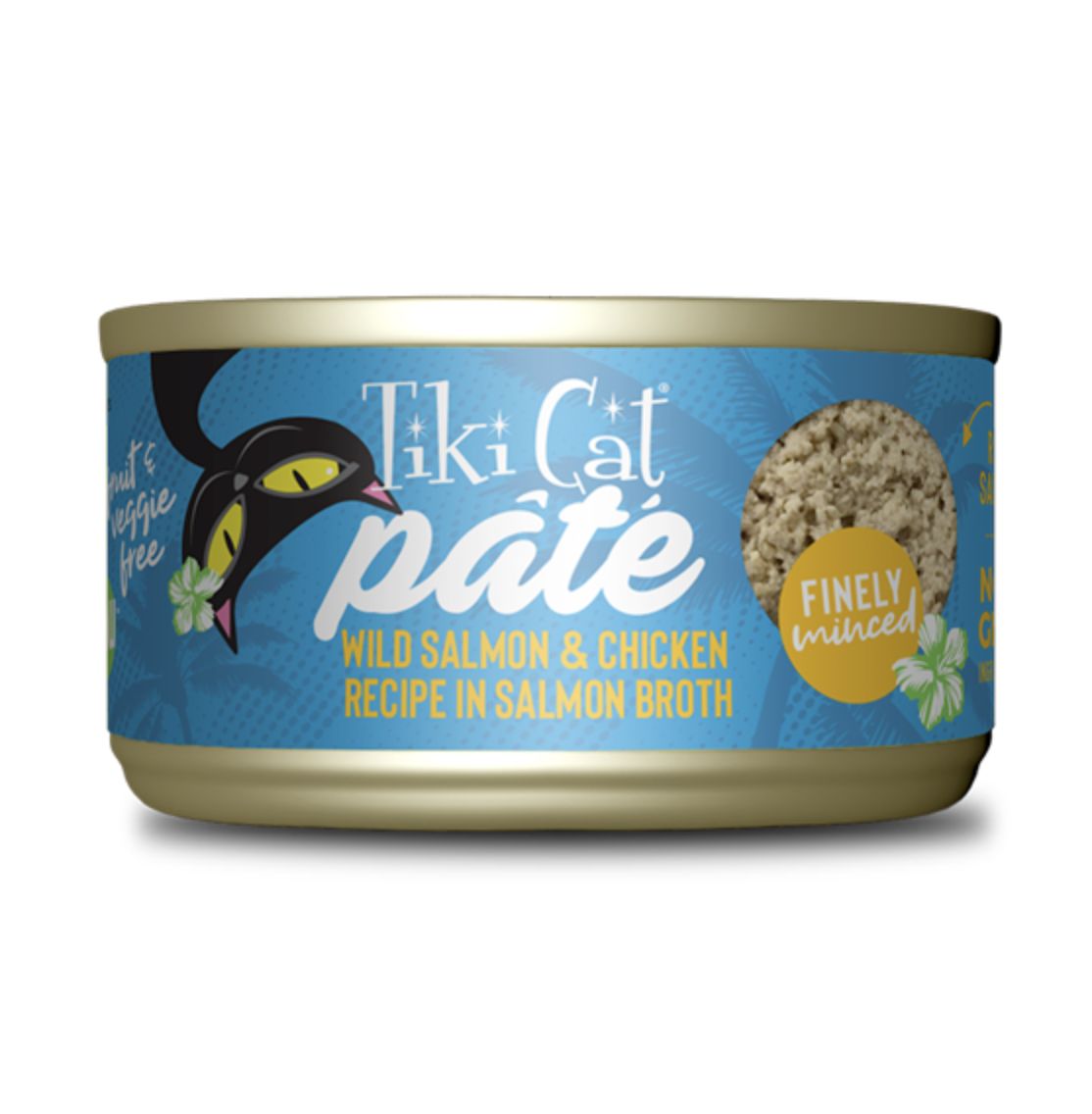 Tiki Cat Pate Wild Salmon &amp; Chicken in Salmon Broth 2.8oz