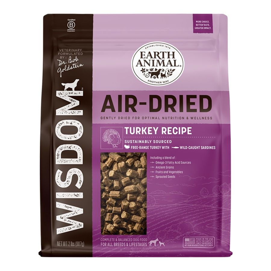 Earth Animal Dog Air-Dried Wisdom Turkey, Size: 2lb
