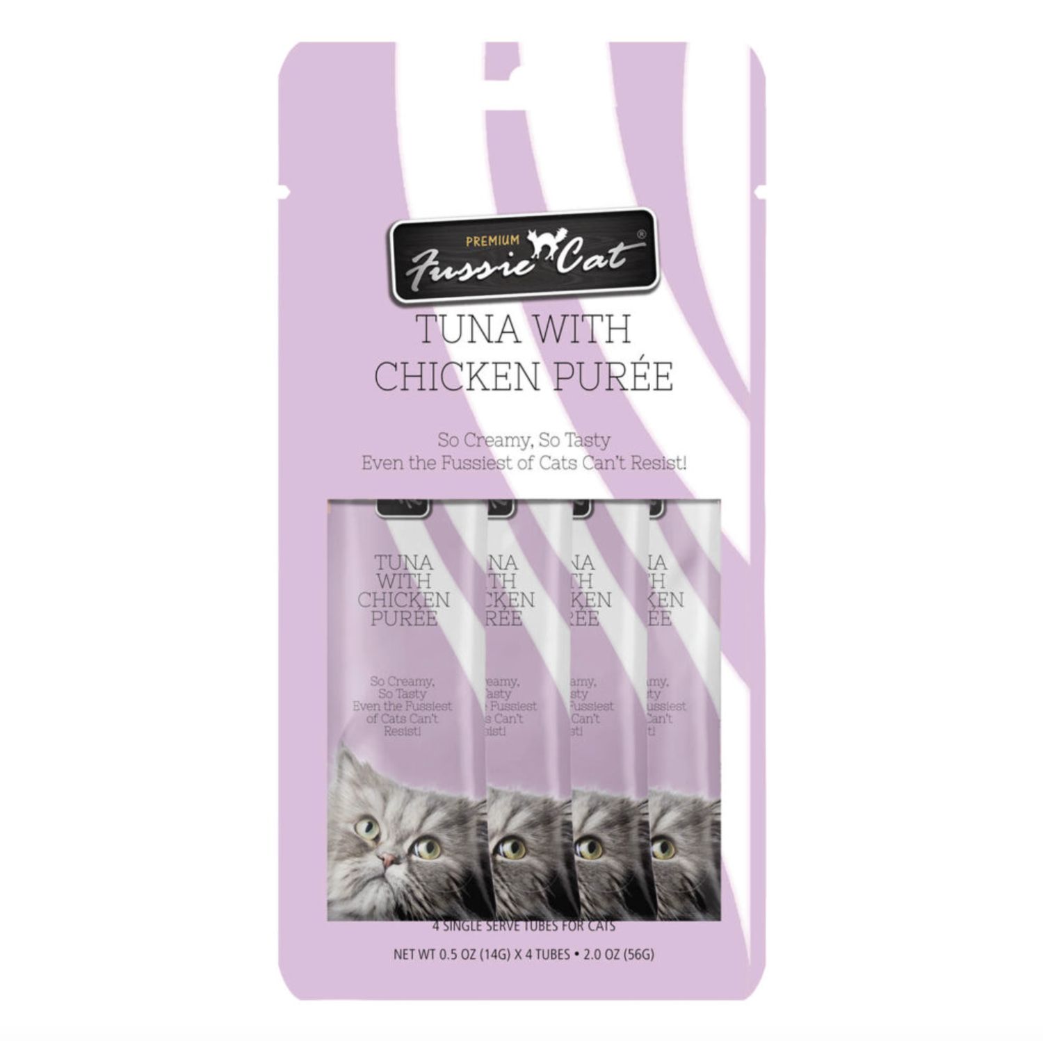 Fussie Cat Puree Tuna &amp; Chicken, Size: 2oz 4pk