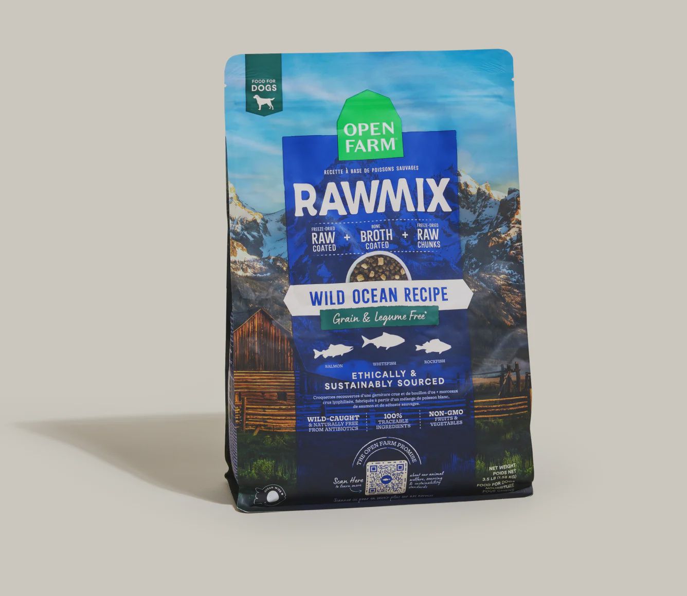 Open Farm Dog Grain Free Rawmix Wild Ocean, Size: 3.5lb
