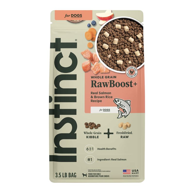 Instinct Dog RawBoost+ Whole Grain Salmon &amp; Brown Rice Kibble
