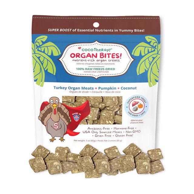 Coco Therapy Organ Bites Turkey &amp; Pumpkin 3oz