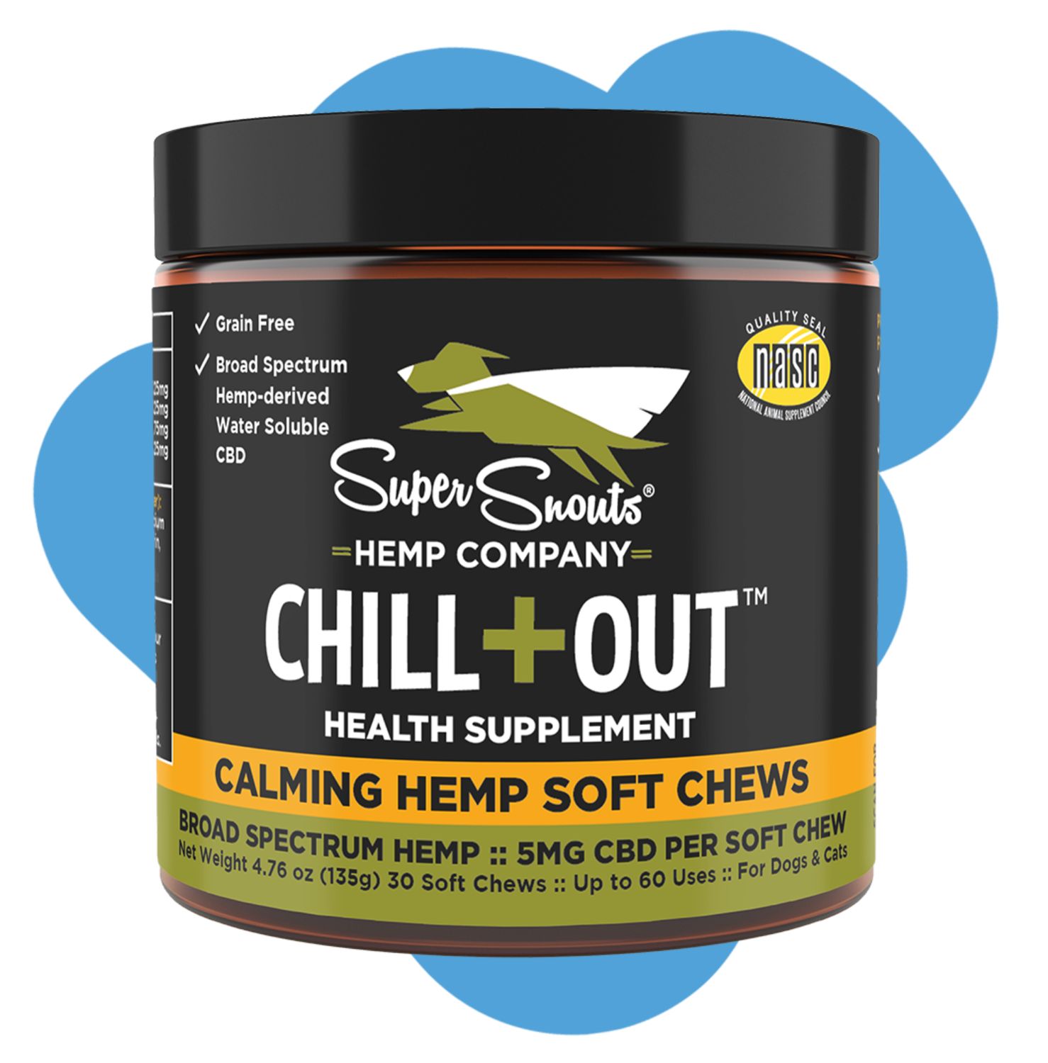 Super Snouts Dog &amp; Cat Chill Out Calming Chews 30ct