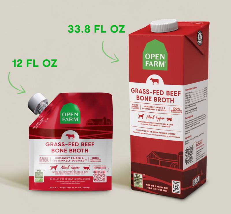 Open Farm Dog &amp; Cat Bone Broth Beef