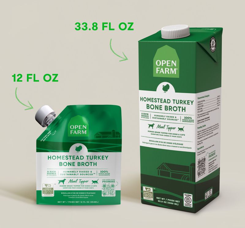 Open Farm Dog &amp; Cat Bone Broth Turkey