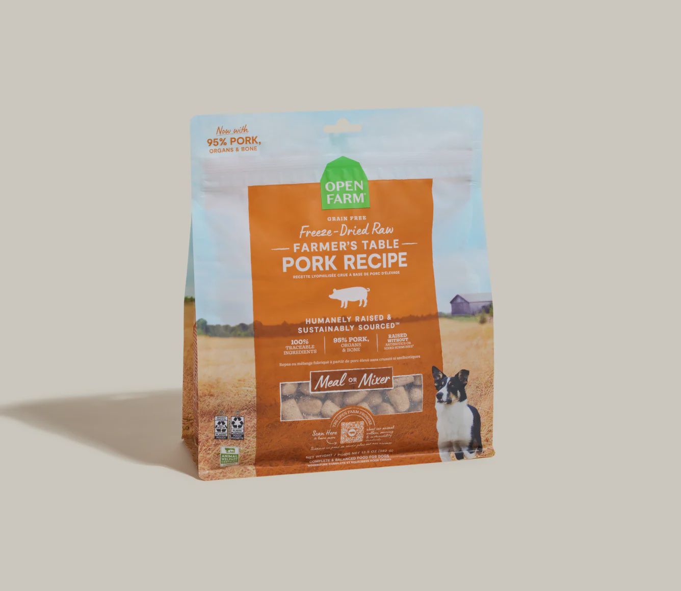 Open Farm Dog Freeze Dried Raw Morsels Pork, Size: 13.5oz