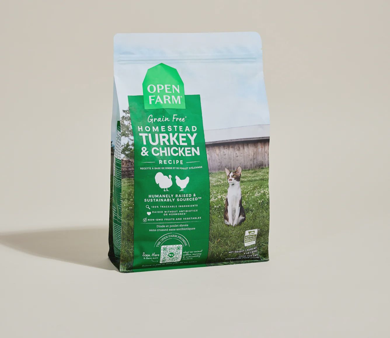 Open Farm Cat Grain Free Turkey &amp; Chicken, Size: 4lb