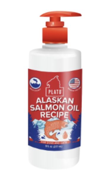 Plato Pet Treats Dog &amp; Cat Salmon Oil, Size: 8oz
