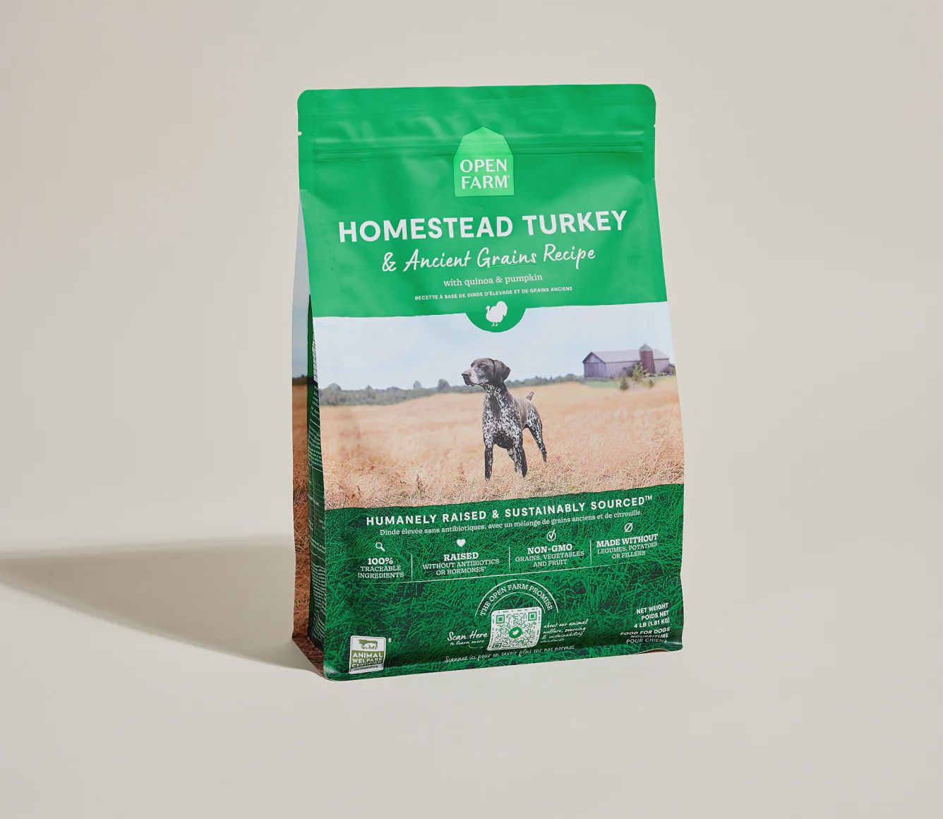 Open Farm Dog Ancient Grains Turkey &amp; Chicken, Size: 4lb