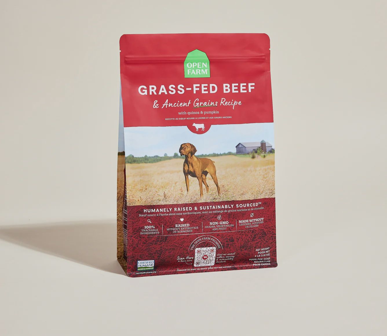 Open Farm Dog Ancient Grains Beef, Size: 4lb