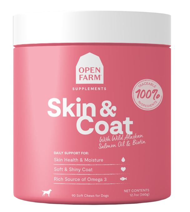 Open Farm Dog Supplement Skin &amp; Coat 90count