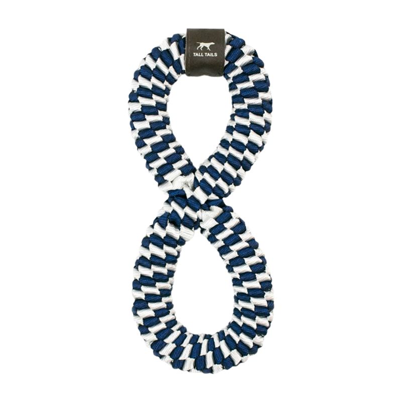 Tall Tails Dog Braided Infinity Tug Navy 11''