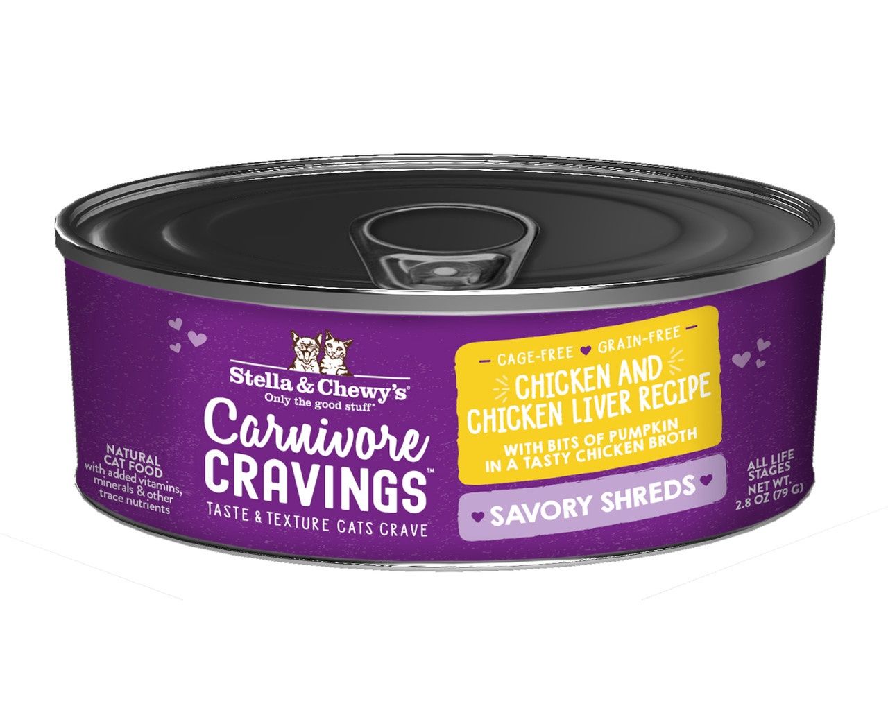 Stella &amp; Chewy's Cat Carnivore Cravings Shreds Chicken &amp; Chicken Liver, Size: 2.8oz