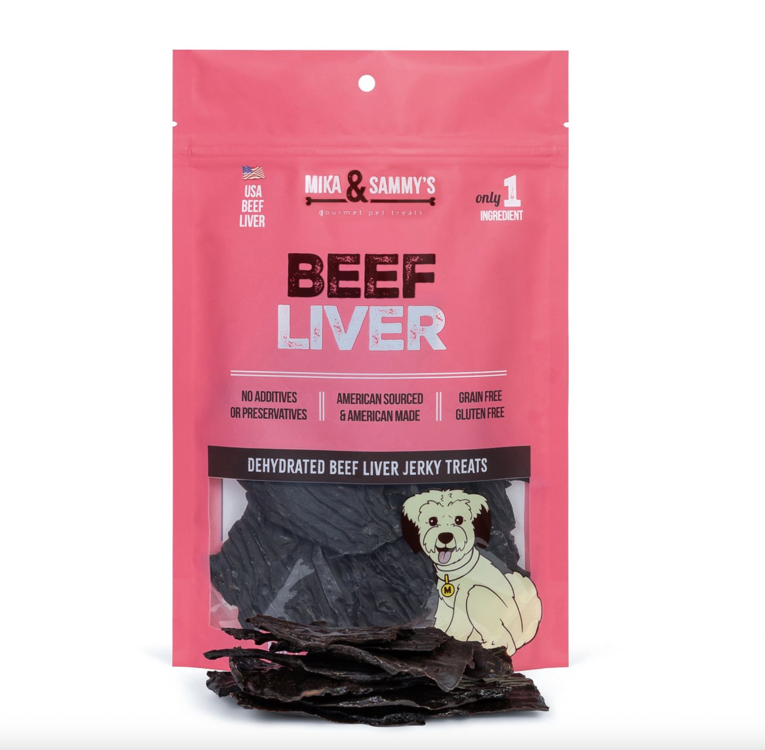 Mika &amp; Sammy’s Dog Beef Liver Jerky, Size: 5oz