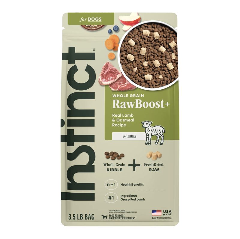 Instinct Dog RawBoost+ Whole Grain Lamb &amp; Oatmeal Kibble