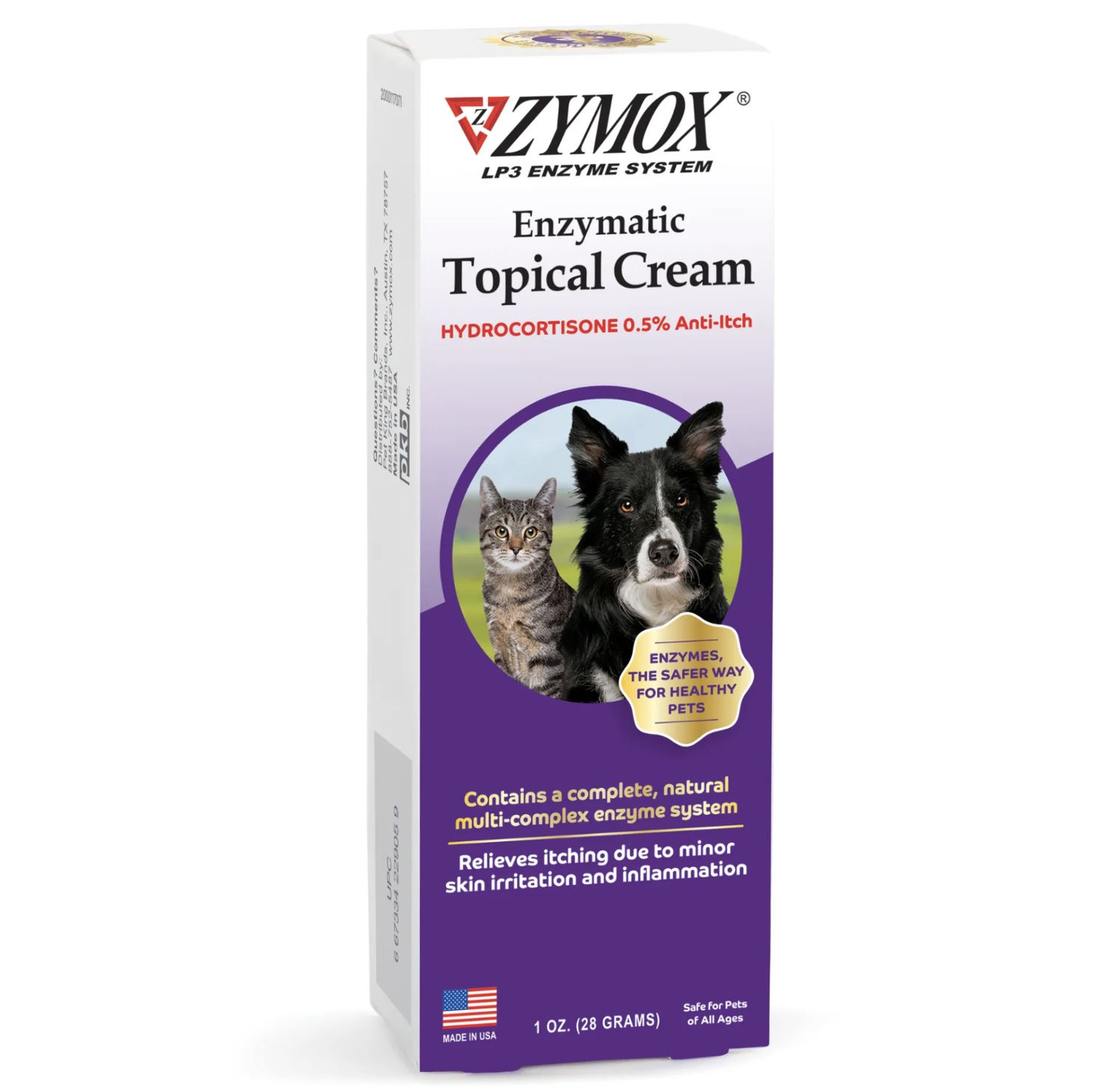 Zymox Topical Cream with 0.5% Hydrocortisone 1oz
