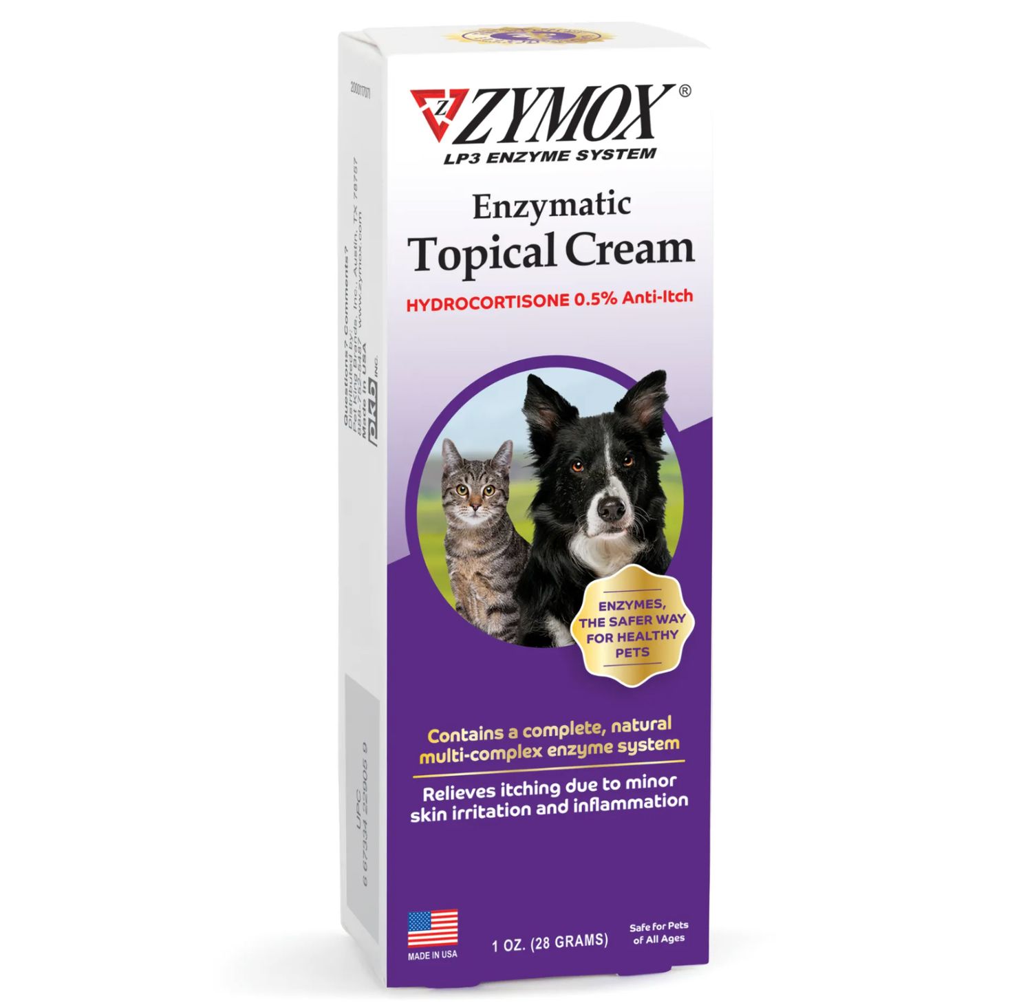 Zymox Topical Cream with 0.5% Hydrocortisone 1oz
