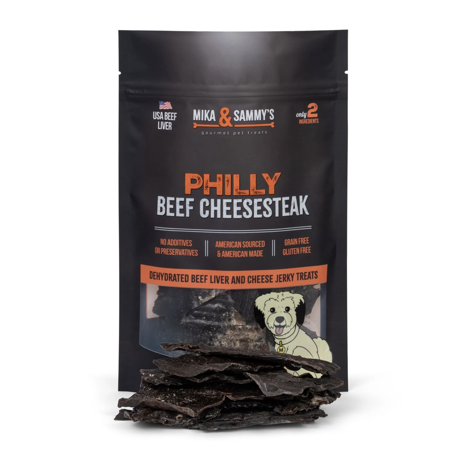 Mika &amp; Sammy's Dog Philly Beef Cheesesteak Jerky, Size: 5oz
