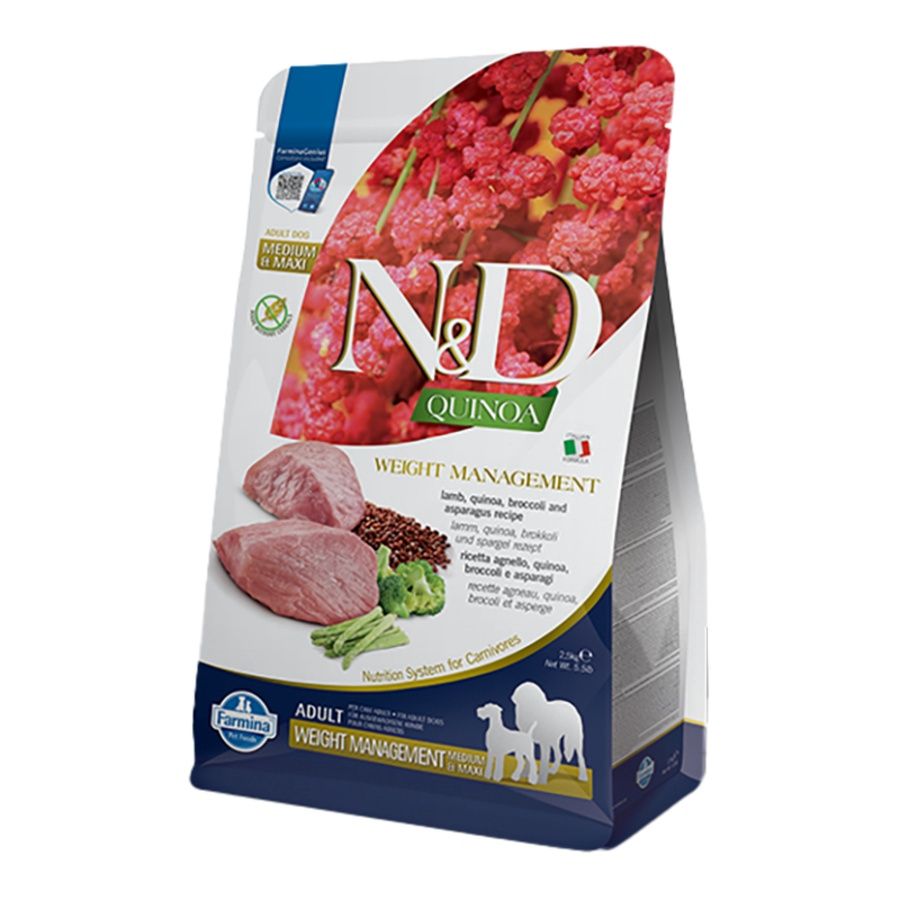 Farmina Dog Quinoa Weight Management Lamb Medium &amp; Max, Size: 5.5lb