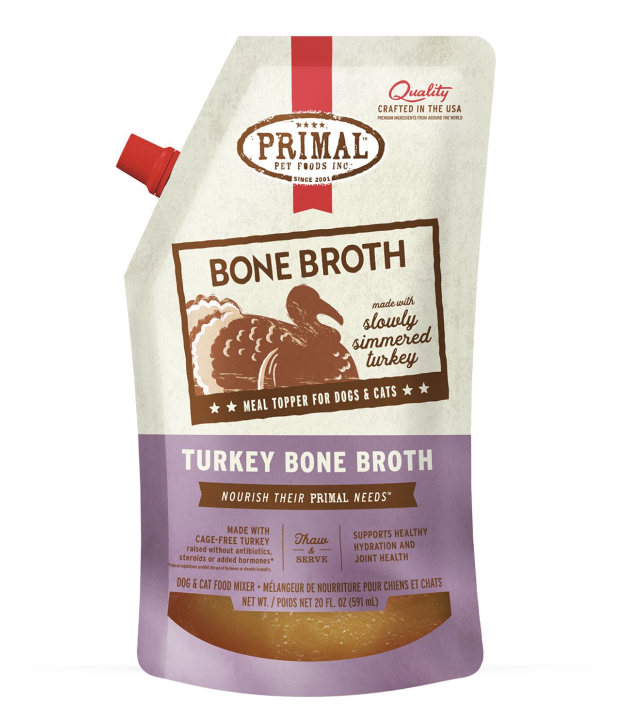 Primal Frozen Bone Broth Turkey, Size: 16oz