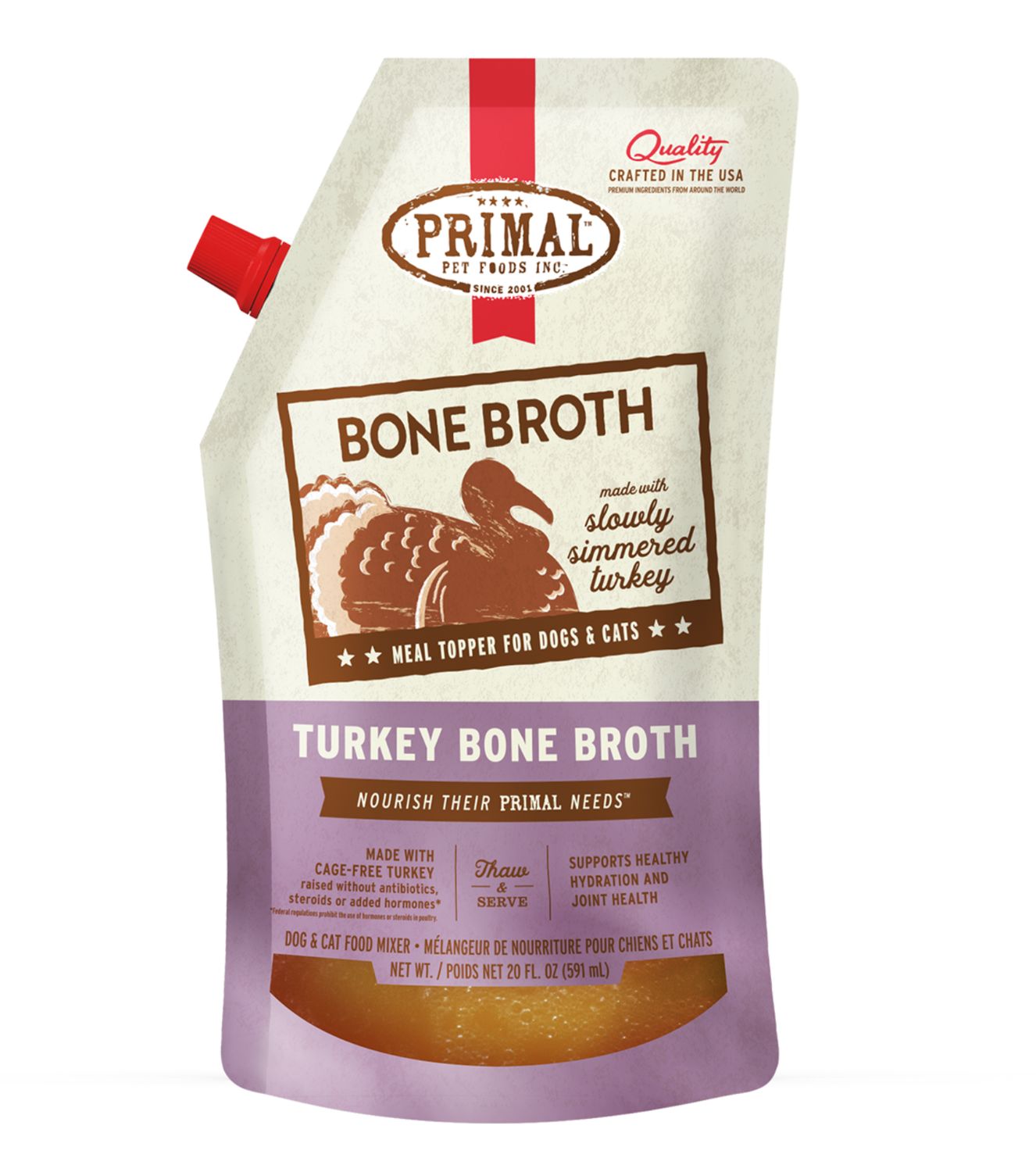 Primal Frozen Bone Broth Turkey, Size: 16oz