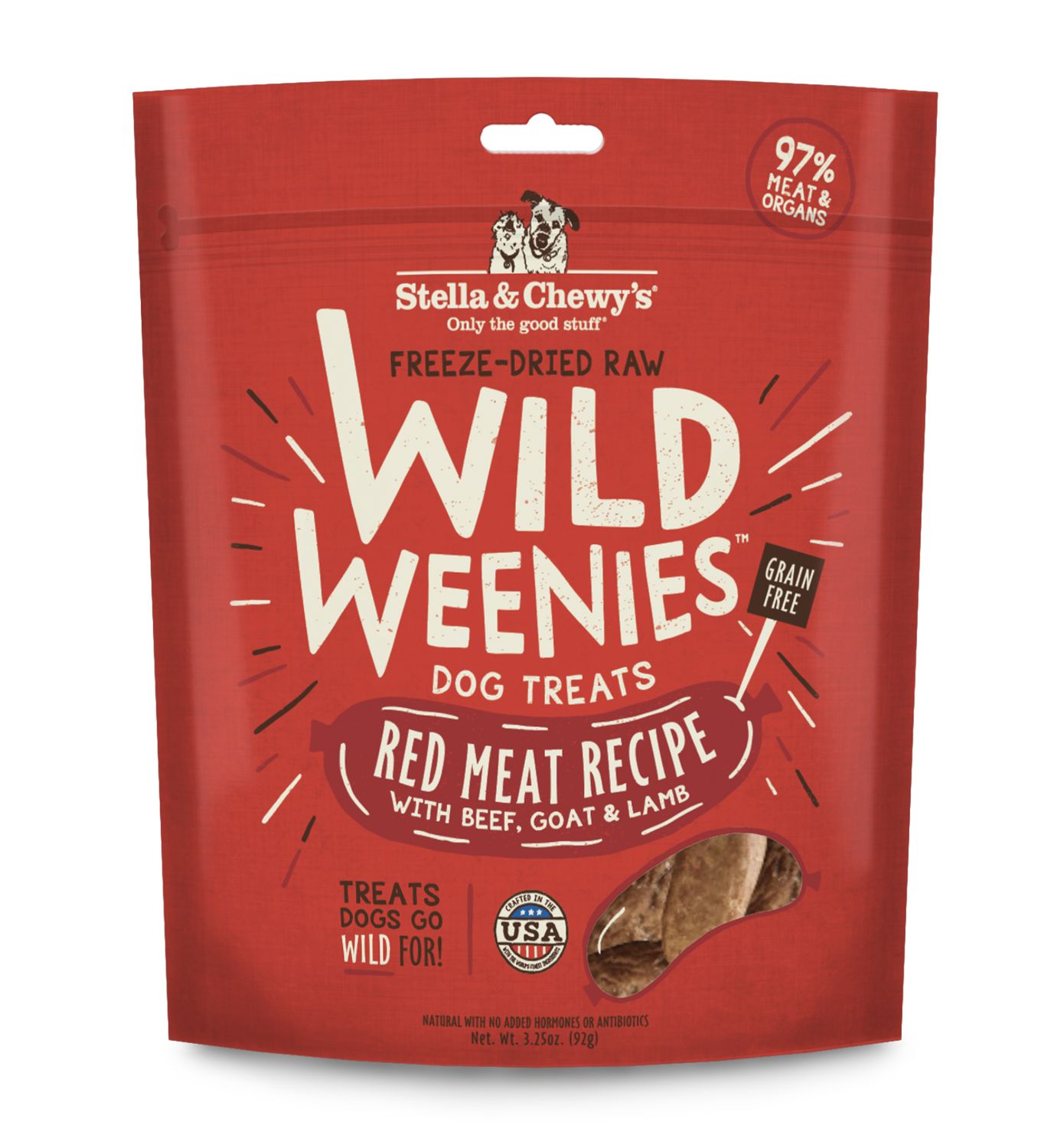 Stella &amp; Chewy's Dog Freeze-Dried Weenie Red Meat 3.25oz