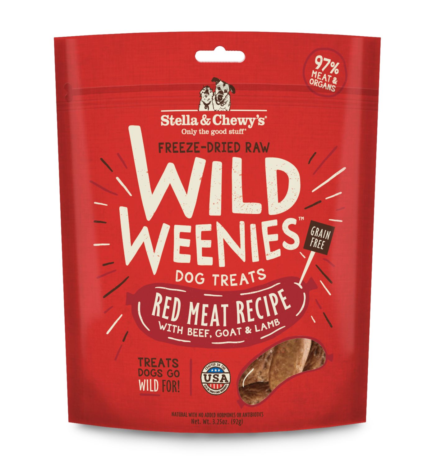 Stella &amp; Chewy's Dog Freeze-Dried Weenie Red Meat 3.25oz