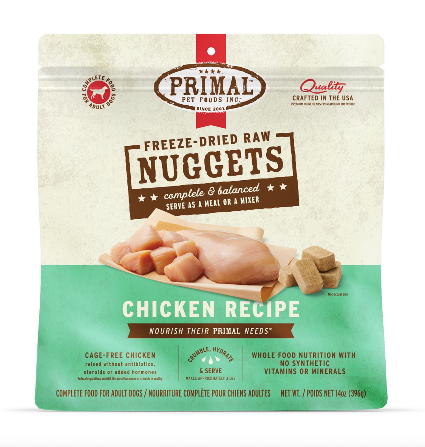 Primal Dog Freeze Dried Nuggets Chicken 14oz