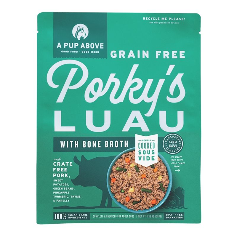 A Pup Above Frozen Gently Cooked Porky's Luau