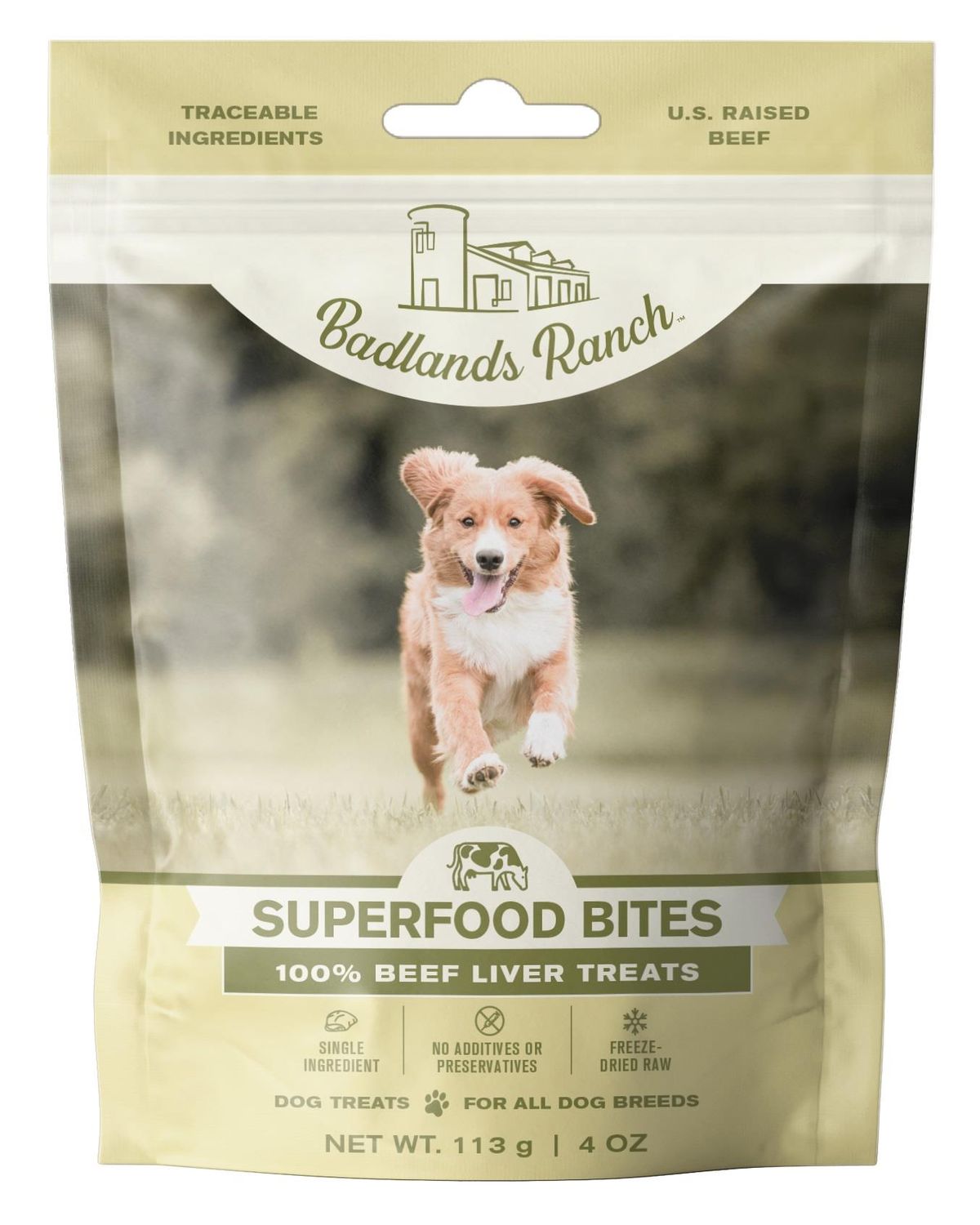 Badlands Ranch Superfood Bites Treats Beef Liver 4oz