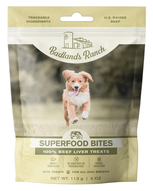 Badlands Ranch Superfood Bites Treats Beef Liver 4oz