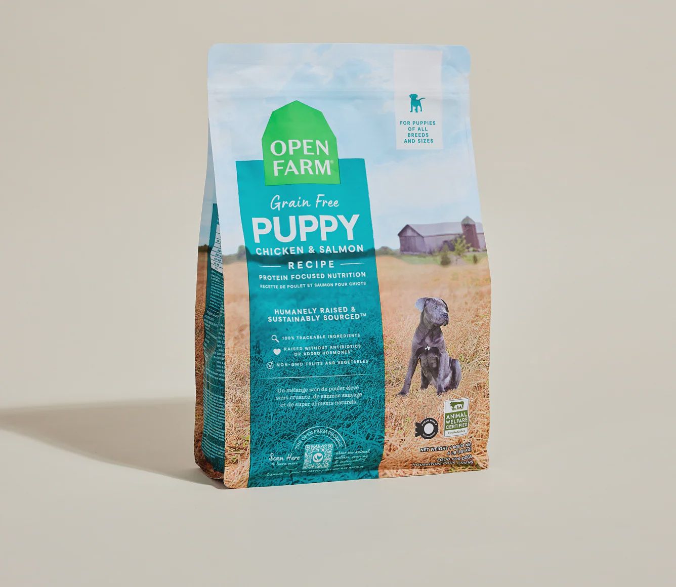 Open Farm Dog Grain Free Puppy Chicken &amp; Salmon, Size: 4lb