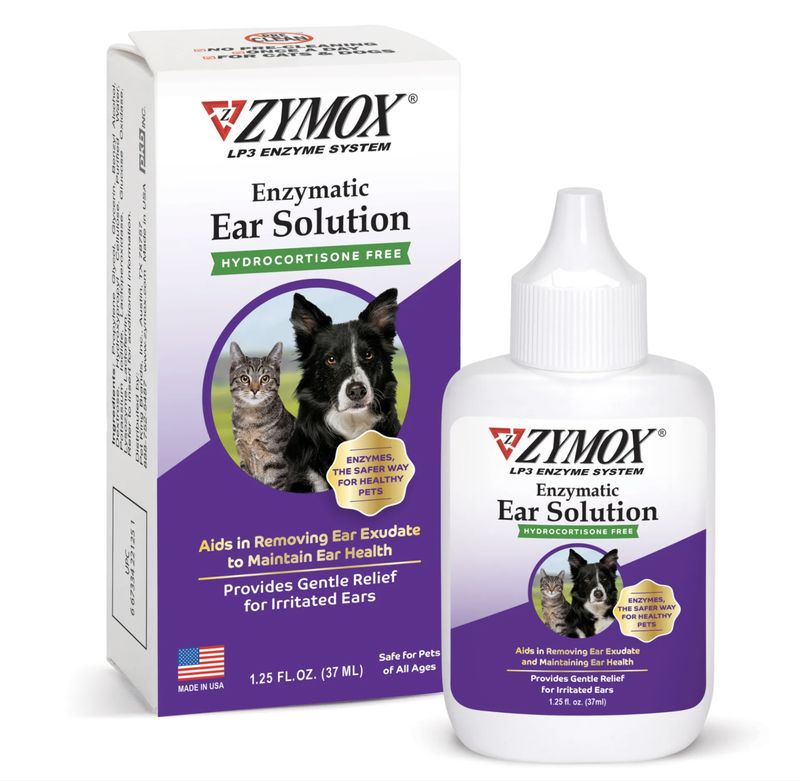 Zymox Enzymatic Ear Solution Hydrocortisone Free 1.25oz
