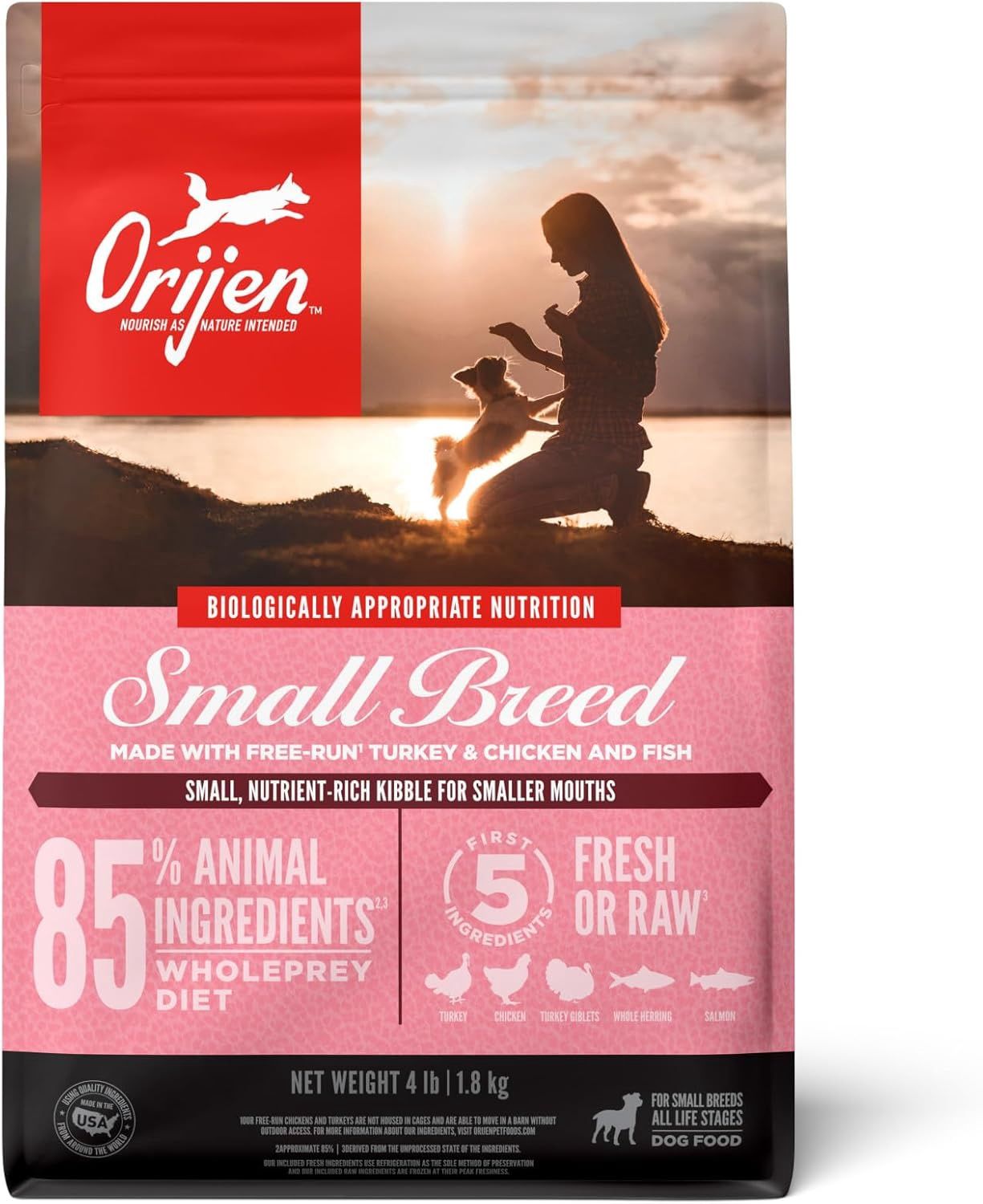 Orijen Dog Grain Free Small Breed, Size: 4lb