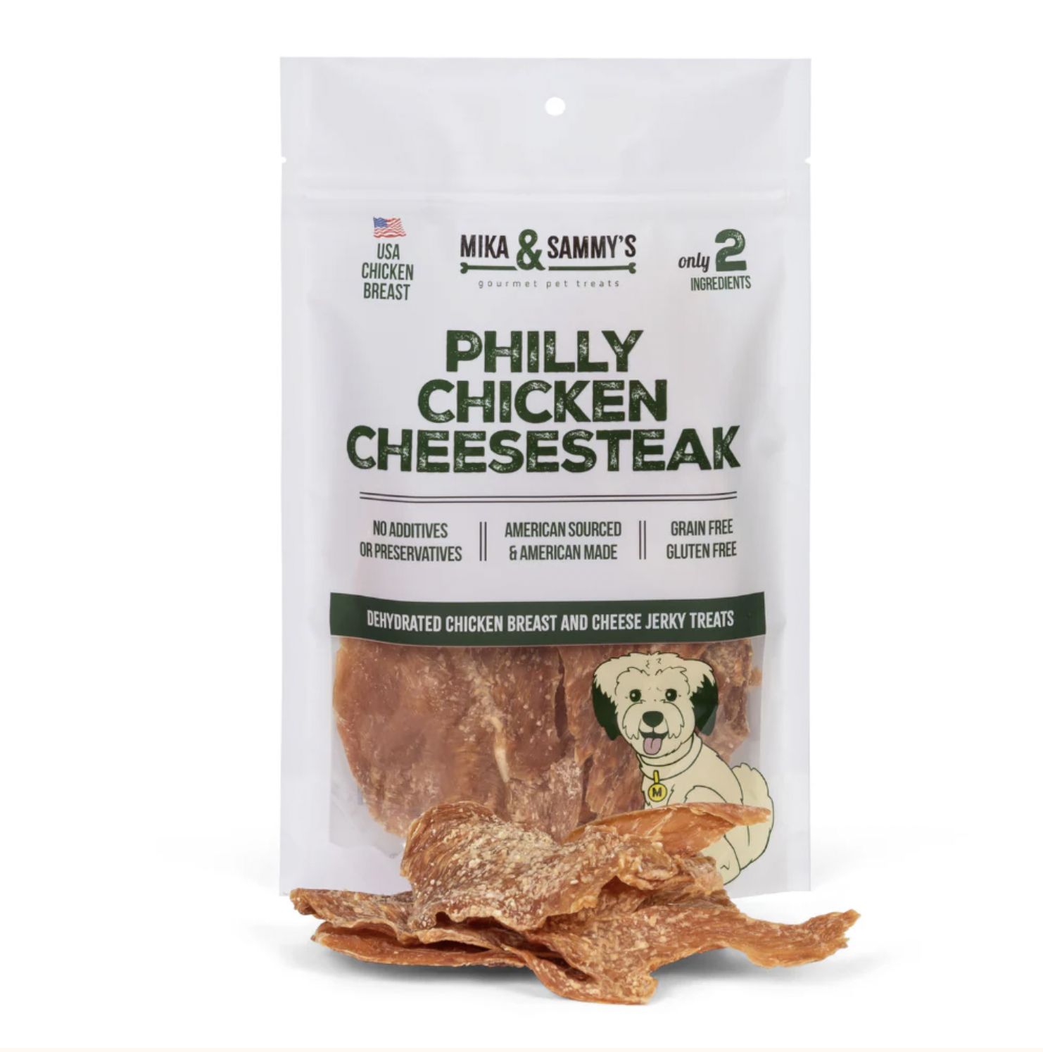Mika &amp; Sammy's Dog Philly Chicken Cheesesteak Jerky, Size: 5oz