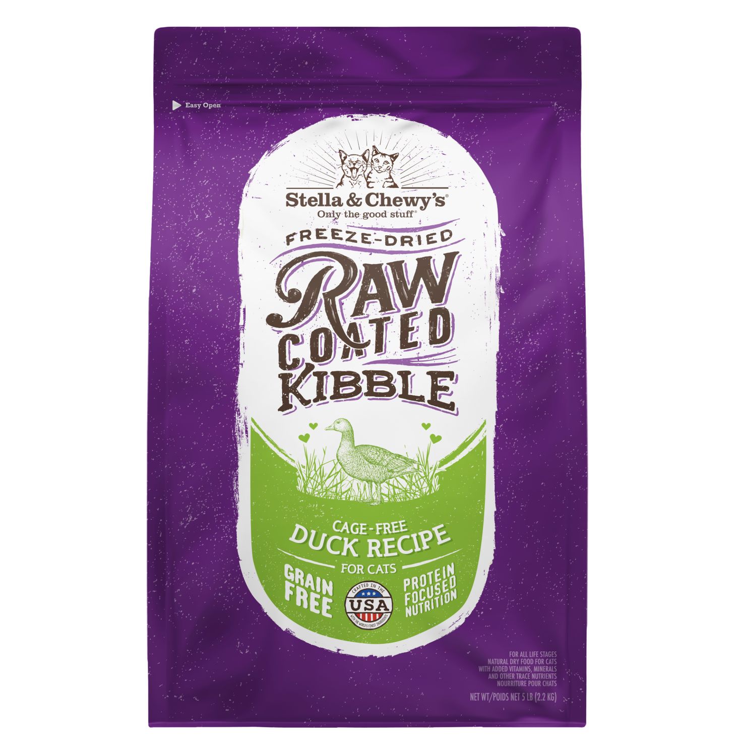Stella &amp; Chewy's Cat Raw Coated Duck, Size: 2.5lb