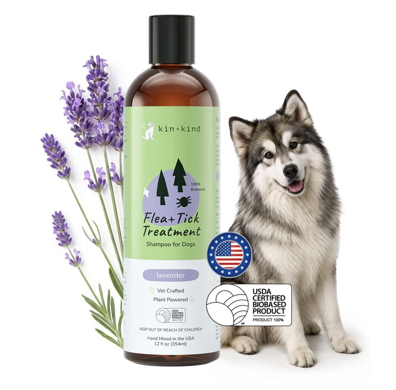 kin+kind Dog Flea &amp; Tick Shampoo Lavander 12oz