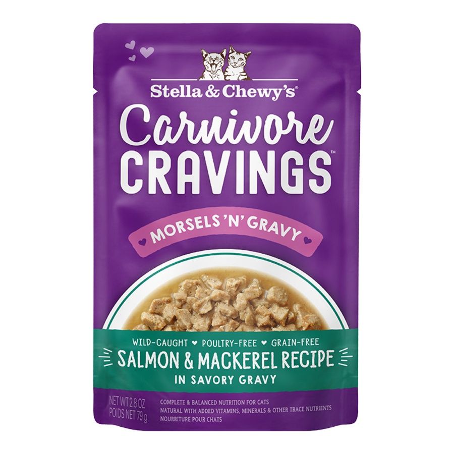 Stella &amp; Chewy's Cat Morsels N' Gravy Salmon &amp; Mackerel 2.8oz