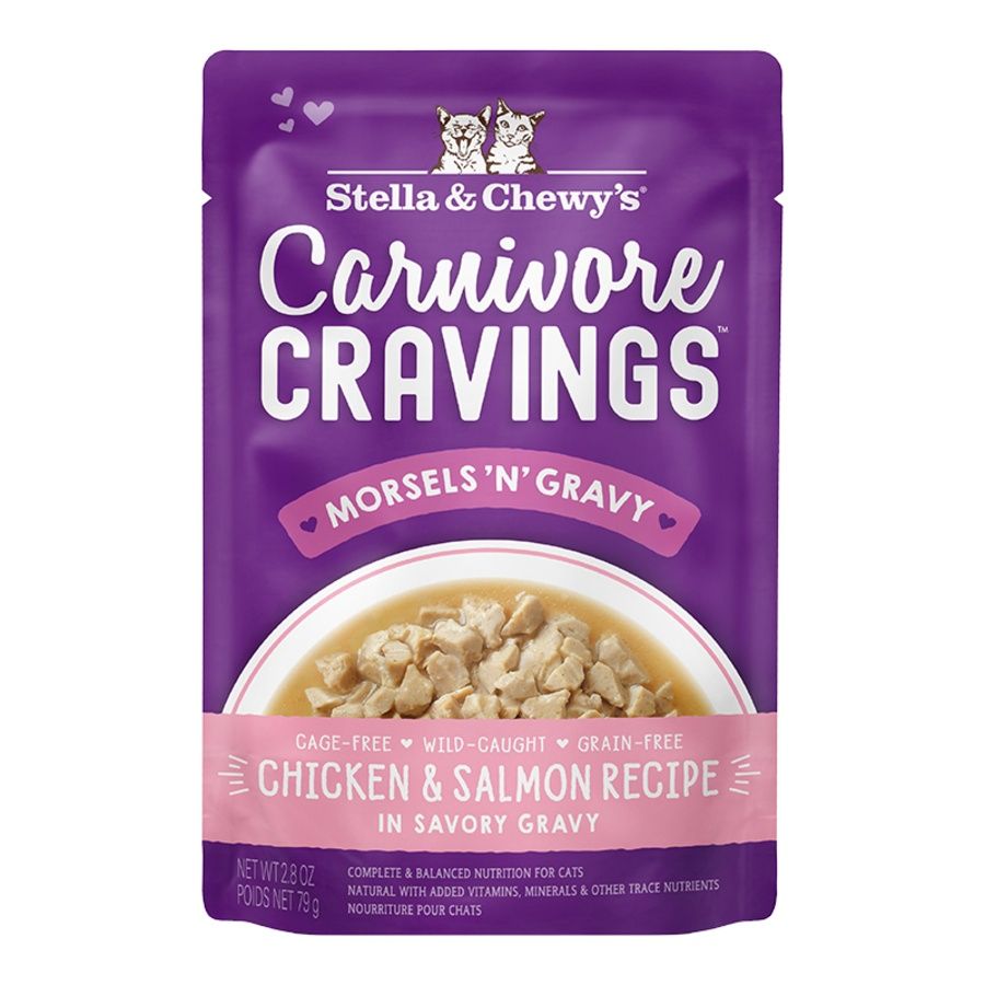 Stella &amp; Chewy's Cat Morsels N' Gravy Chicken &amp; Salmon 2.8oz