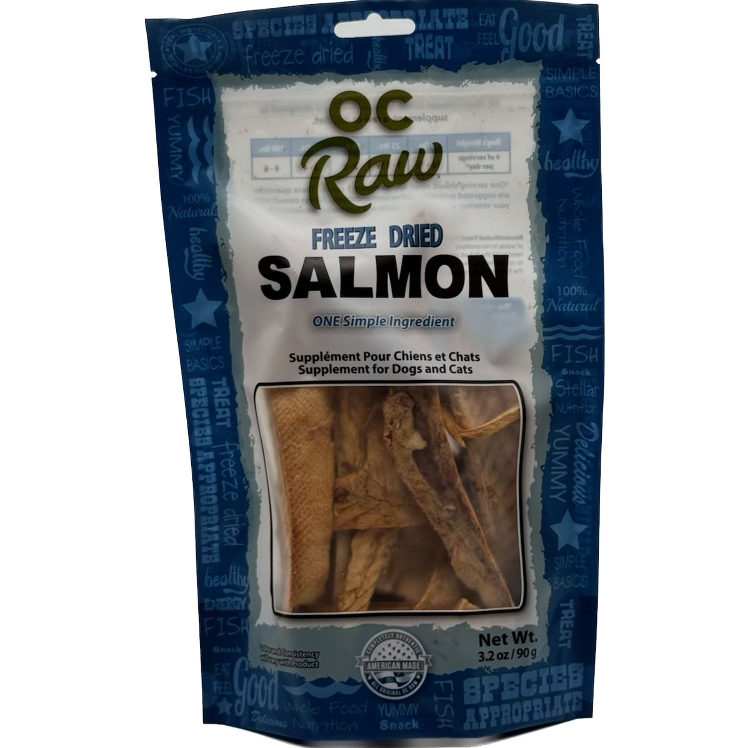 OC Raw Freeze-Dried Treats Salmon Treat 3.2oz