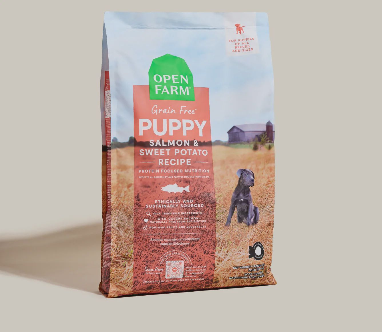 Open Farm Dog Grain Free Puppy Salmon &amp; Sweet Potato, Size: 4lb