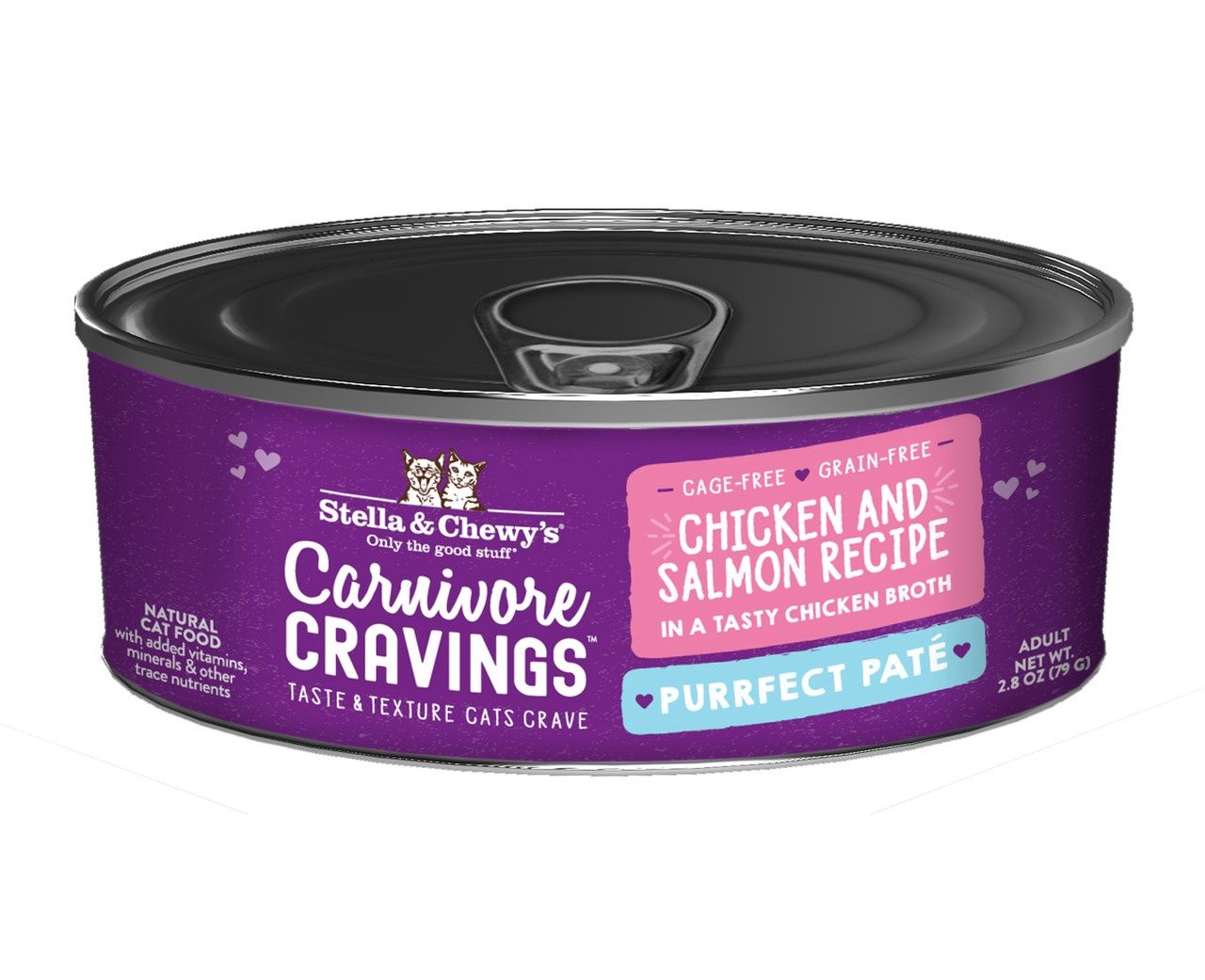 Stella &amp; Chewy's Cat Carnivore Cravings Pate Chicken &amp; Salmon, Size: 2.8oz