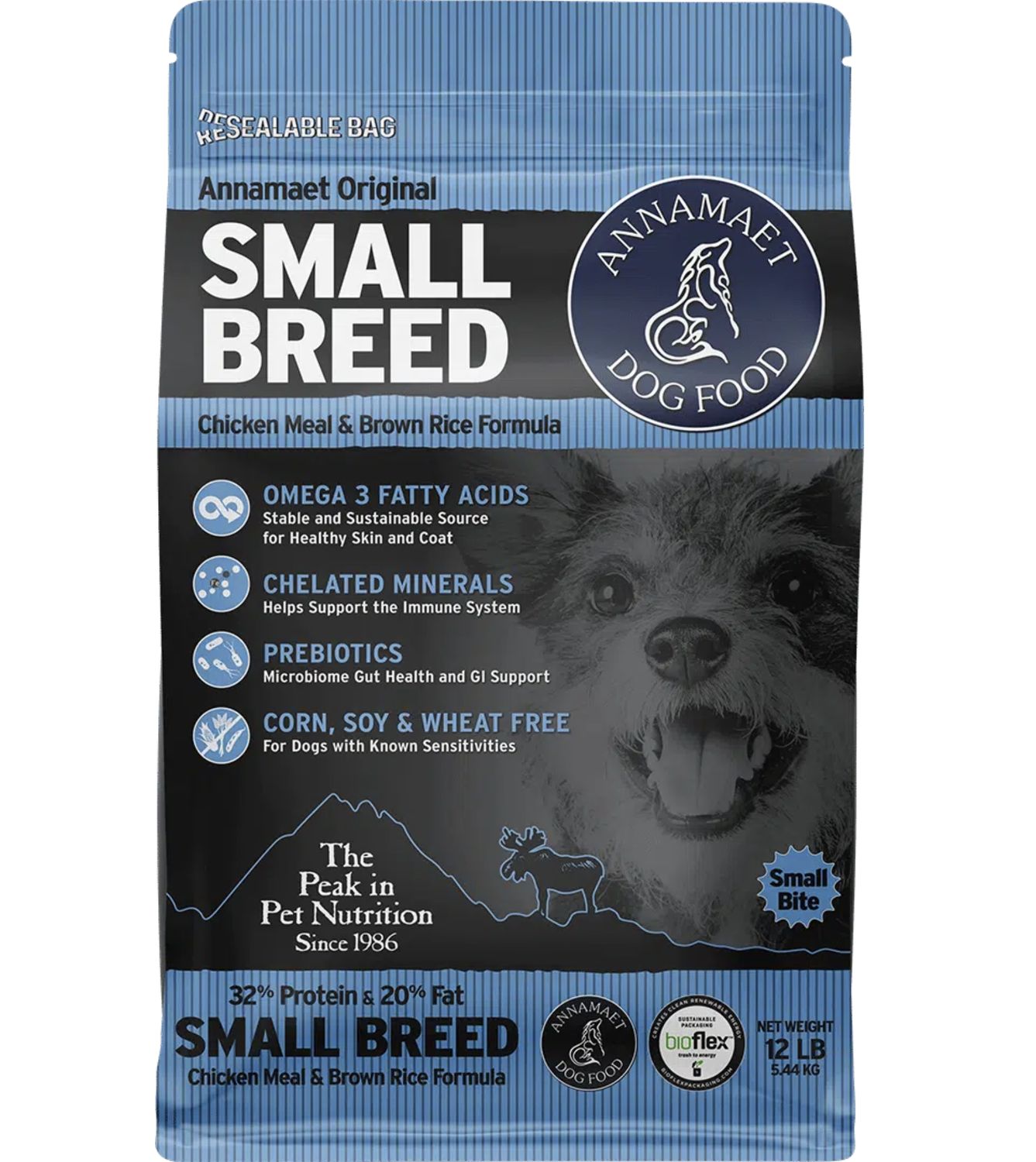 Annamaet Dog Original Small Breed Chicken &amp; Brown Rice, Size: 5lb