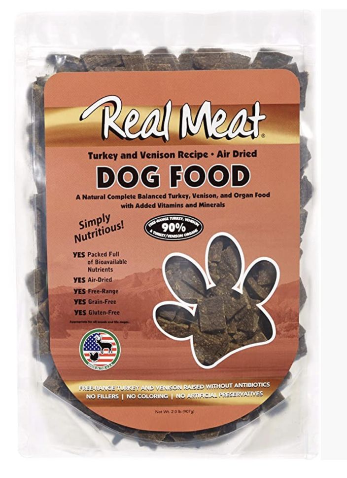 Real Meat Dog Air Dried Venison, Size: 5lb