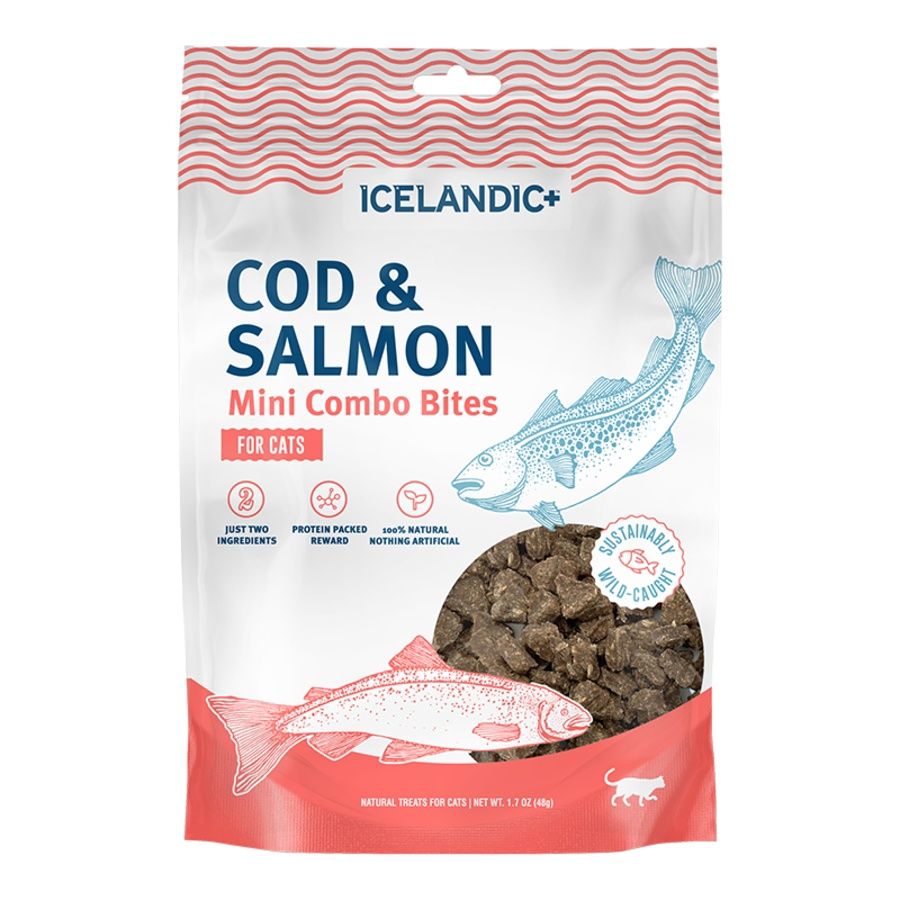 Icelandic Cat Mini Combo Bites Cod &amp; Salmon 1.7oz