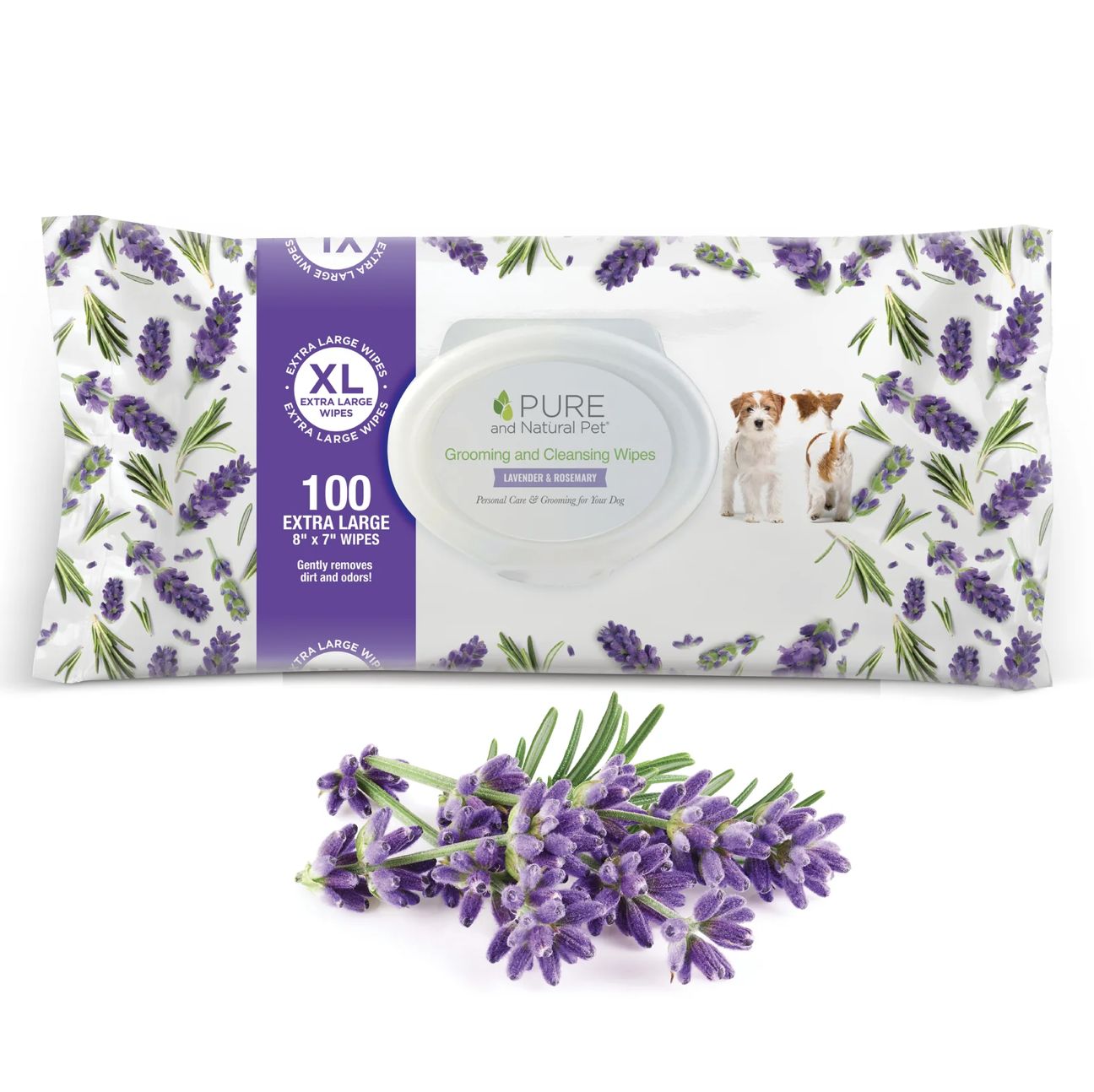 Pure &amp; Natural Dog &amp; Cat Grooming &amp; Cleansing Wipes Lavender &amp; Rosemary 100ct